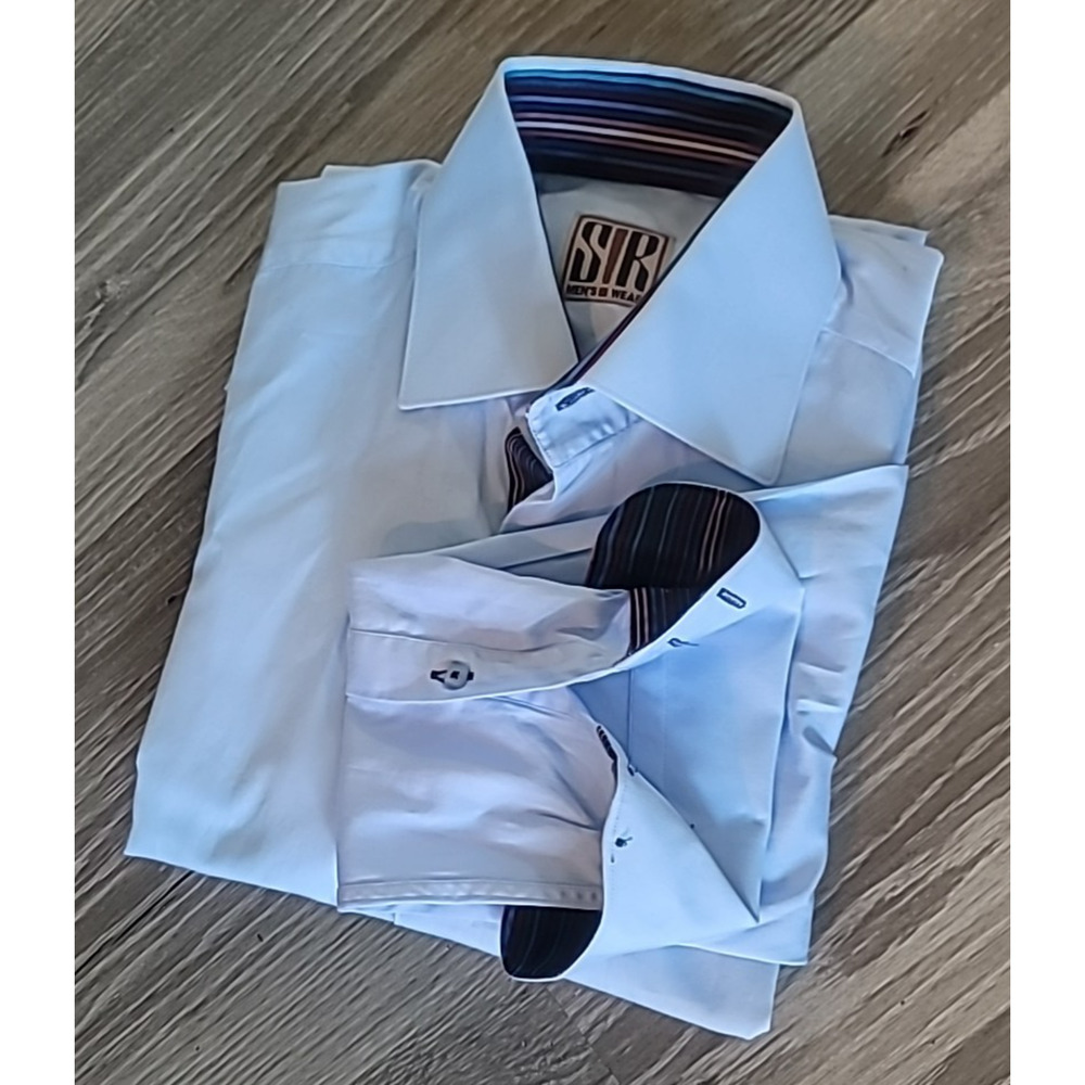 S!R Eddie Edwards Mens Size Large 2 Button Down Contrast Cuffs & Trimming Shirt